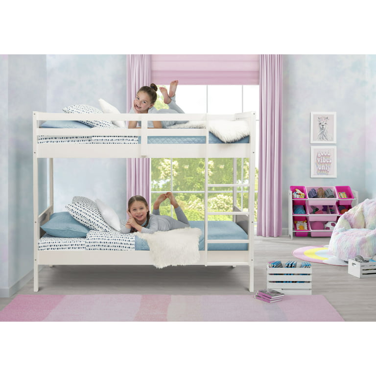 Delta Children Convertible Twin Over Twin Wood Bunk Bed with