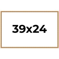 39x24 Frame Beaded Gold Solid Wood Picture Frame | 0.75 Inches Moulding Width | Liscio Oro