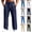 #02 Navy, variant on Jogger Yoga Sweatpant for Men Lightweight Drawstring Loose Fit Pants Comfy Lounge Athletic Elastic Waist Trouser, #02 White XL
