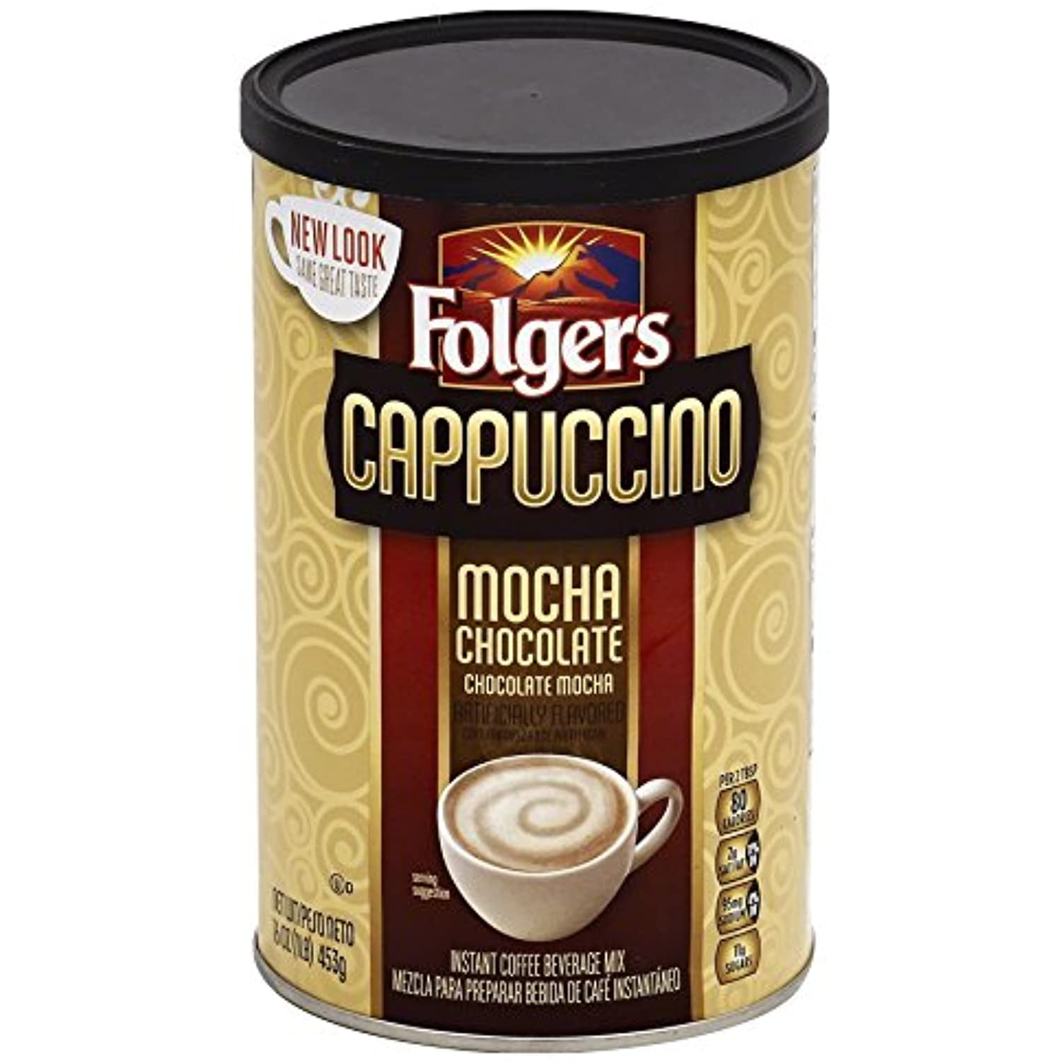 Folgers Coffee Ground Cappuccino Mocha Chocolate, 16Ounce Packages