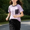 thumbnail image 3 of Eltusu Boys Athletic Shirts, Crewneck Cotton Active Casual Short Sleeve T-Shirts Purple Size 7-8 T, 3 of 7