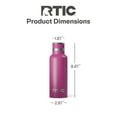 thumbnail image 5 of RTIC 16 oz Ceramic Lined Insulated Journey Bottle, Leak-Proof Lid, Very Berry, 5 of 7