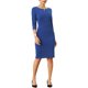 thumbnail image 4 of Vestido de tubo con cremallera INSPIRE CHIC para mujer, vestido de trabajo 2XL en azul real, 4 of 6