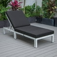 thumbnail image 4 of LeisureMod Chelsea Modern Weathered Grey Aluminum Outdoor Chaise Lounge Chair with Black Cushions, 4 of 10