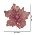 thumbnail image 3 of Torqee Artificial Poinsettia Flowers,Christmas Fake Floral Stems with Velvet Petals,Red Berry Winter Holiday Wedding Home Decor,Pink,12.6x8.7in, 3 of 5