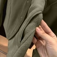 thumbnail image 4 of ShomPort Fleece Jackets for Womens Lightweight Raglan Sleeve Mock Neck Button Up Dressy Outwear Fall Winter Warm Comfort Trendy Coats, 4 of 7