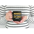 thumbnail image 2 of Manager Cat Lover, Black 11oz Ceramic Mug, 2 of 5