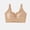 Khaki, variant on Fatuov Wireless Bra for Women Adjustable Straps Breathable Bra Solid Color Push Up Full Coverage Sleep Bra 42B