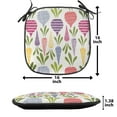 thumbnail image 4 of Vegetables Chair Seating Cushion Set of 12, Colorful Pattern with Abstract Design Beetroots and Carrots Repetition, Seat Pads for Office with Anti-slip Backing, 16"x16", Multicolor, by Ambesonne, 4 of 6