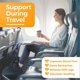 thumbnail image 5 of 2pcs Airplane Footrest No Clashing Comfortable Portable Adjustable Sturdy Foot Hammock for Travel Home Navy Blue, 5 of 5