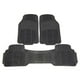 thumbnail image 1 of Tapetes de Goma Resistentes Delanteros y Traseros para Coche, SUV, Furgoneta, camión, Color Negro, 3 Piezas, protección para Todo Tipo de Clima con diseño de Ajuste Universal, 1 of 5