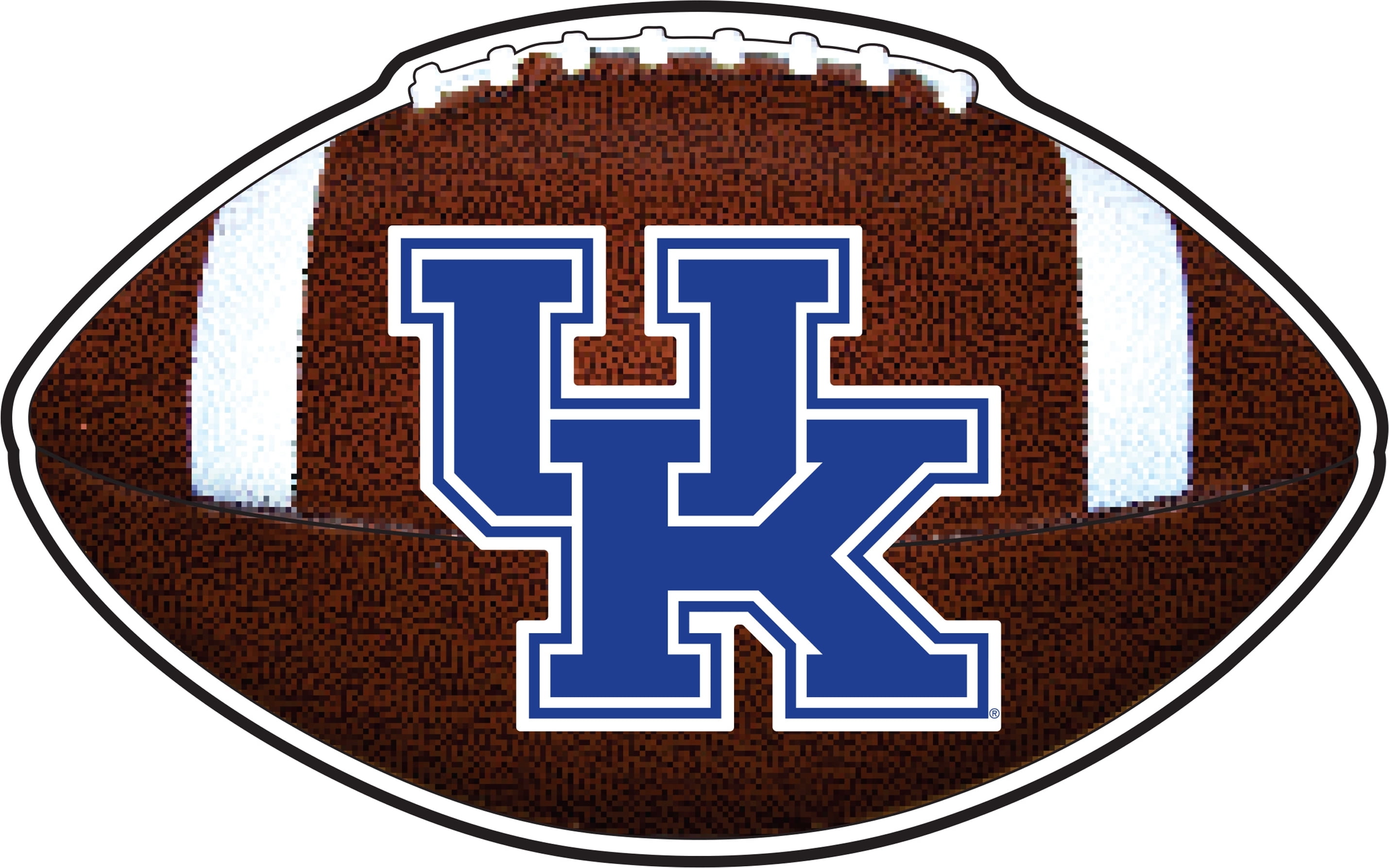 University of Kentucky Football UK Logo Decal Sticker [White 6