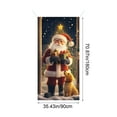 thumbnail image 6 of Upgraded&nbsp;35 X 71 Inch Christmas Door Cover - Santa Claus Pattern - Christmas Day Door Decoration - Festival Party Decoration Z, 6 of 6
