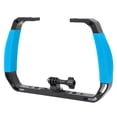 thumbnail image 1 of Underwater Diving Rig, Diving Rig Dive Tray Mount Silione Anti Slip Grip Stabilizer with 2 Cold Shoe 1/4in 3/8in Screw Hole Action Camera Accessory for Insta360, 1 of 7