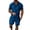 Blue, variant on AJZIOJIRO Men's Summer Casual T-Shirts Shorts Set Short Sleeve Cotton Shirt Tops Pants Set M-2XL