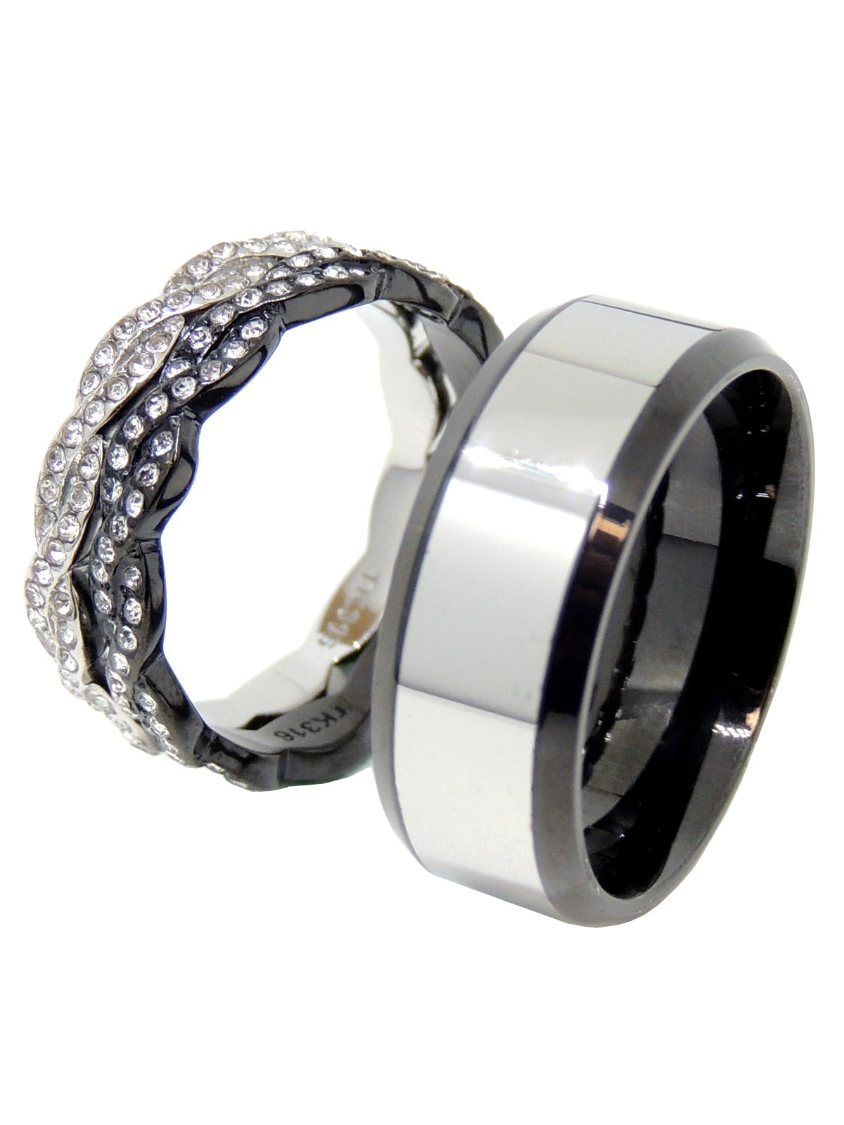 La Ny Jewelry His Hers Wedding Band Set Womens 2 Color