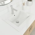 thumbnail image 6 of Stylish 21 ¼" White Porcelain Top Mount Rectangular Bathroom Sink with 2 Overflow Rings Set of 2 P-211H-2, 6 of 10