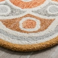 thumbnail image 3 of SAFAVIEH Novelty Delaney Floral Wool Area Rug, Grey/Rust, 3' x 3' Round, 3 of 7