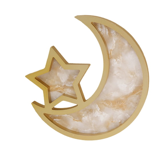 Eid Festival Decoration Ramadans Snacks Plate Moon and Star Dessert Tray for Holiday Table Setting and Gatherings