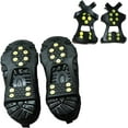 thumbnail image 5 of Ice Cleats,Ice Cleats for Shoes and Boots with 10 Tooth - Universal Anti Slip Rubber Grips Spikes Ice Cleats Snow Grips Ice Fishing Gear for Shoes, 5 of 5