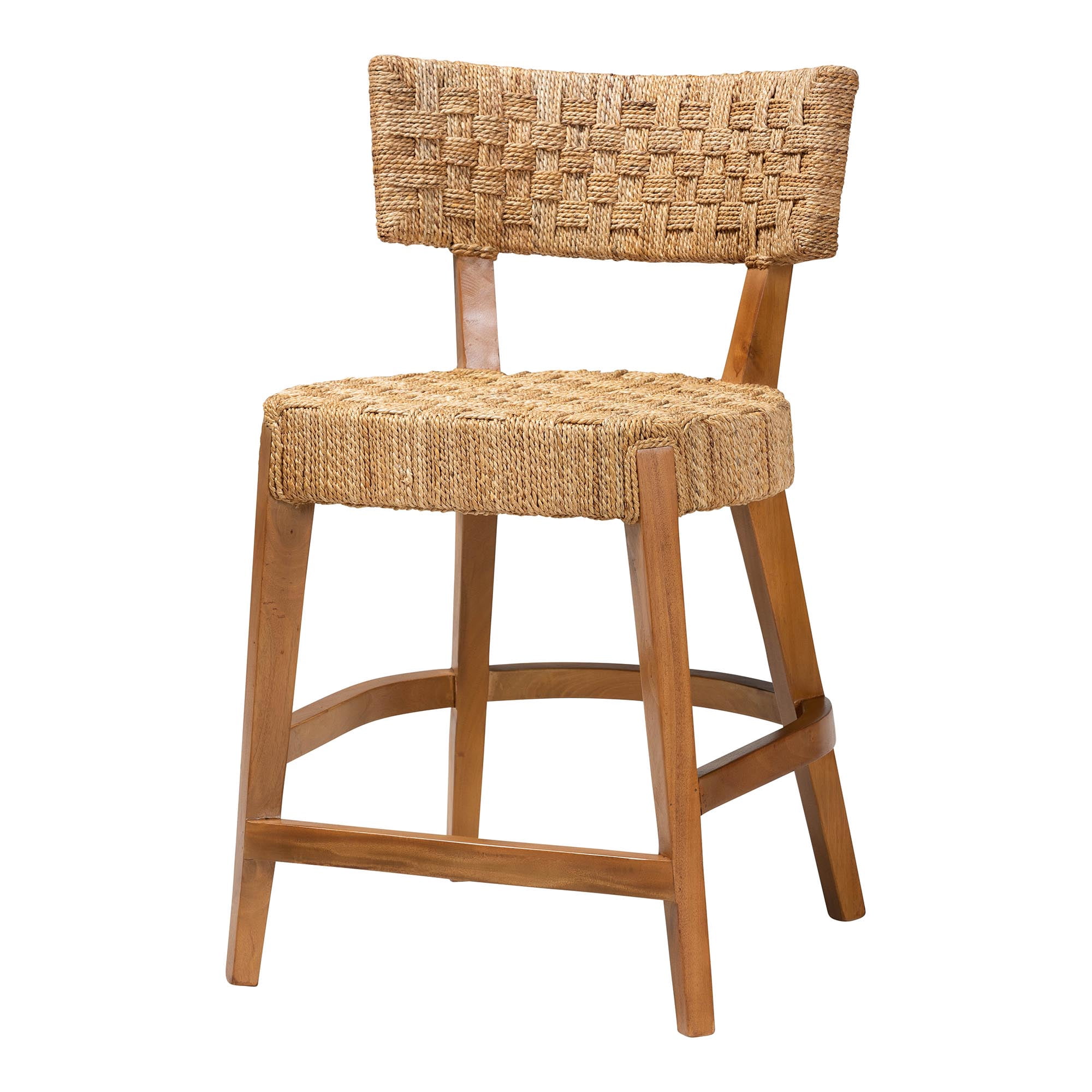 bali & pari Sabit Boho Counter Stool, Natural Brown