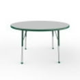 thumbnail image 3 of ECR4Kids 48in Round Everyday T-Mold Adjustable Activity Table Grey/Green - Standard Ball, 3 of 3