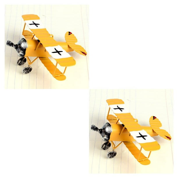 Monstrate Figuritas artesanales de artcare para decoración del hogar, modelo de aviones de hierro en miniatura, adornos pequeños, novedad No.01 2piezas Monstrate CBP002525