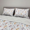 thumbnail image 2 of Cartoon Comforter & Sham Bedding Set, Theme of Bear Bunny and Fox with Scarfs and Hats Snowflakes, 3 pcs Duvet Set Microfiber Filling Quilt, 5 Sizes, Multicolor, by Ambesonne, 2 of 4