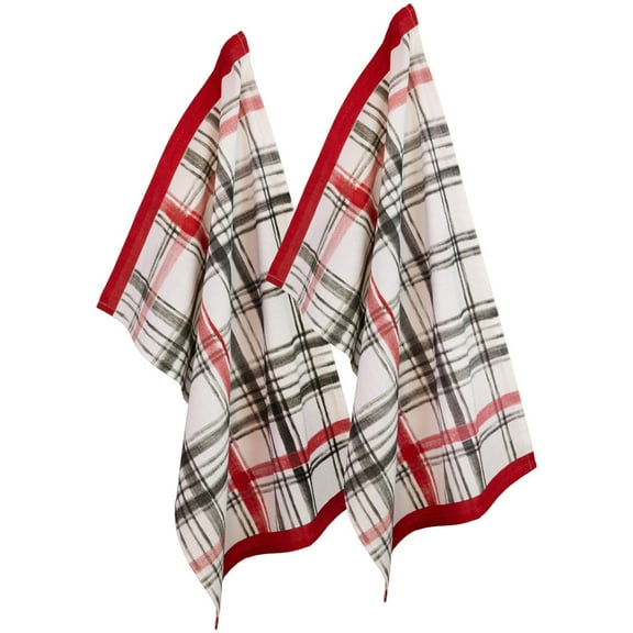 Boston International Boston Plaid Set of 2 Tea Towels