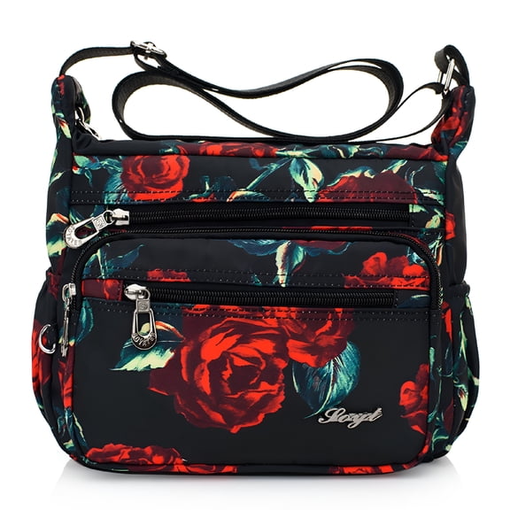 AOMRCOL Crossbody Purses and Handbags for Women Adjustable Ladies Shoulder Bags Multi Pocket Travel Tote Bag, Rose