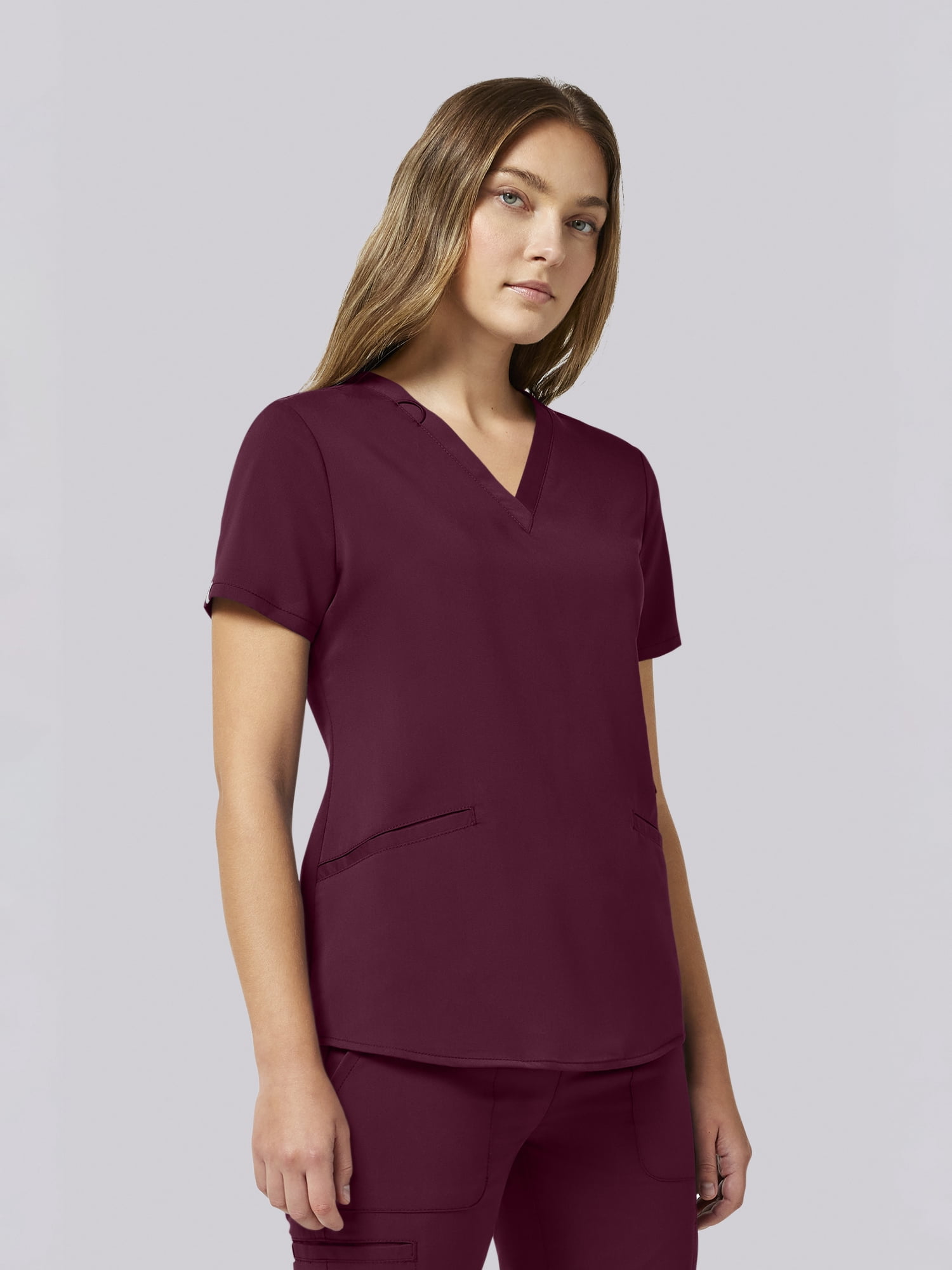 Scrubstar Ultimate Women’s Antimicrobial Welt Pocket V-Neck Scrub Top, Sizes XS–3XL