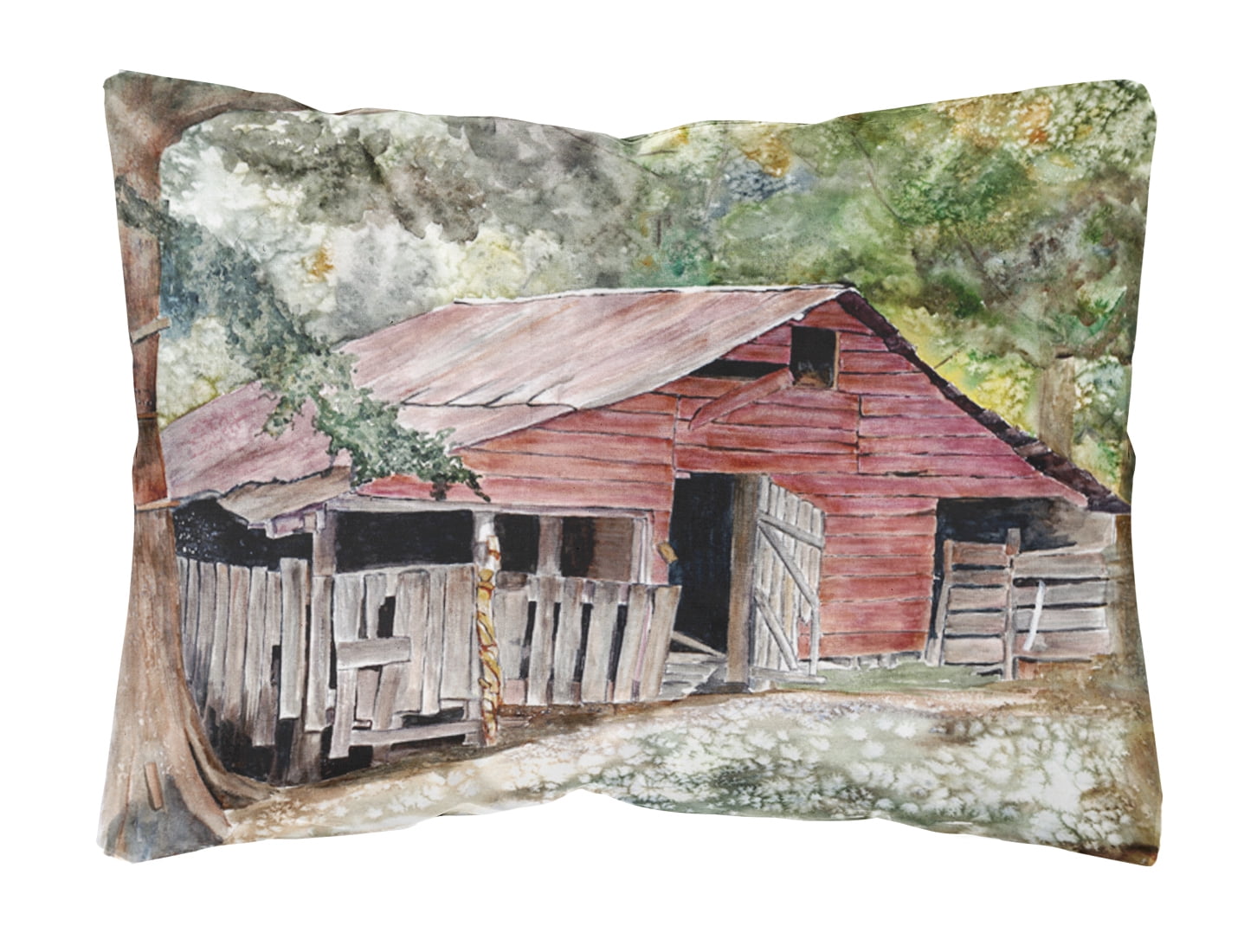 Old Barn Decorative Canvas Fabric Pillow
