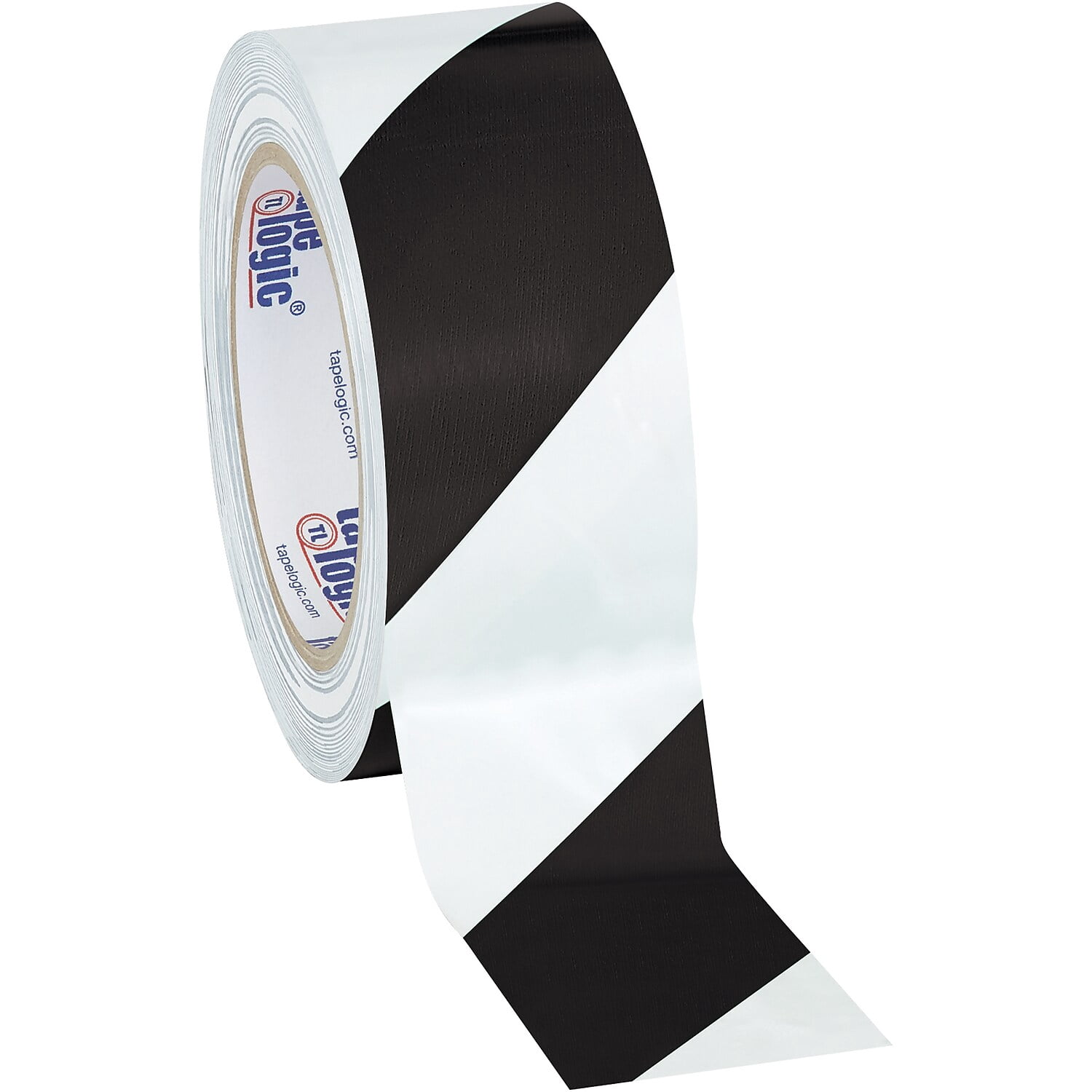 Tape Logic T92363PKBW 2 in. x 36 yards Black & White Striped Vinyl Safety Tape - Pack of 3