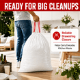 thumbnail image 4 of 30 Gallon White Trash Bags, 60 Count, Floral Scented Drawstring Garbage Bags for Large Kitchen, Office, Garage and Household Cleanup, 4 of 7