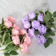 thumbnail image 2 of 13 Pcs Artificial Rose Flowers Artfen Simulation Rose Bouquet Long Stem for Home Wedding Decoration Party Home Room Desk Decor, 2 of 3