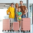 thumbnail image 2 of GIANNA Set of 3 Hardside Luggage, Expandable Rolling Luggage with TSA Lock and Spinner Wheels, Pink, 2 of 9