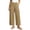 Khaki, variant on Tbopshirt Cargo Pants Women Pants for Women Solid Color Elastic Waist Multi-Pocket Wide Leg Cargo Pants,Khaki,S-XXL