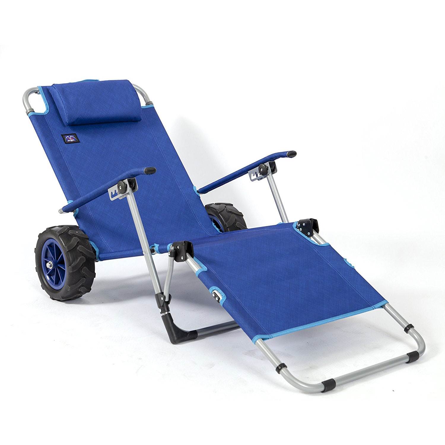 Mac Sports Beach Day Foldable Chaise Lounge Chair & Integrated Pull Cart Combo - image 3 of 5