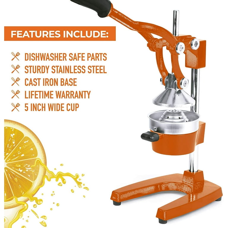 Orange Juice Press Mexican Juicer Vintage Style Kitchen Countertop Press  for Homemade Citrus Juice Orange and Lemonade Presser Machine Squeezer