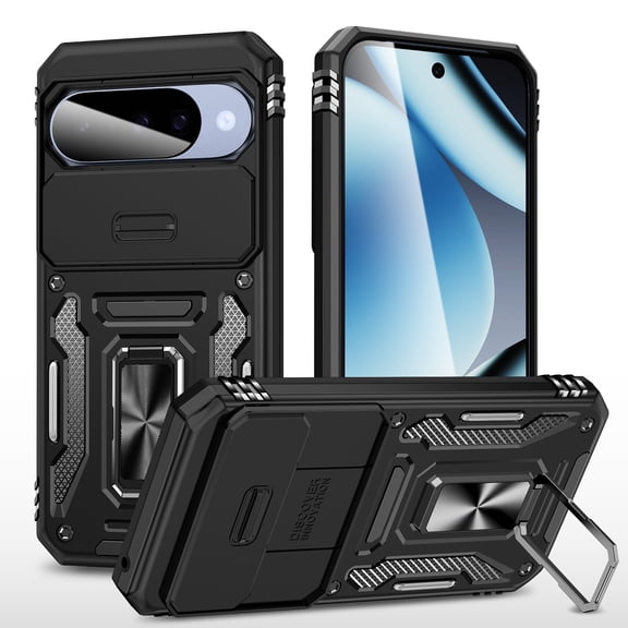 ANTSHARE for Google Pixel 11/Pixel 11 Pro Case, With Camera Cover & Rotatable Kickstand, Anti-Scratch Shockproof Heavy-Duty Phone Cover Rugged Case for Pixel 11/Pixel 11 Pro