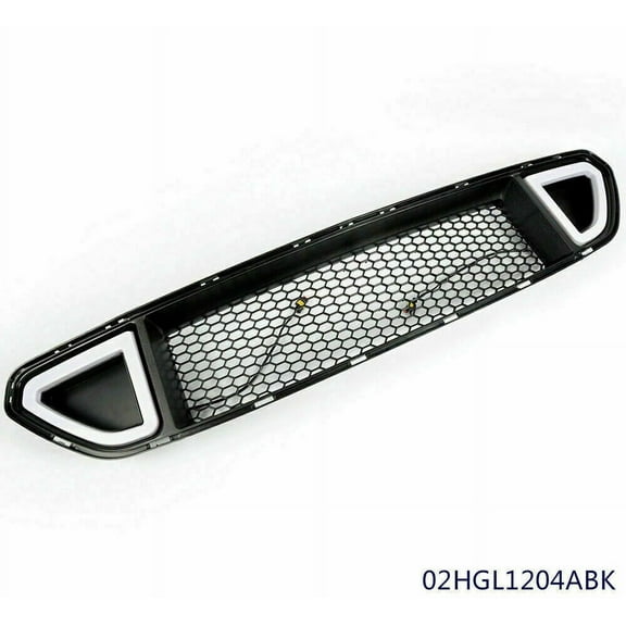 Front Upper Mesh Grille W/ LED DRL Light Fit For 2015 2016 2017 Ford Mustang