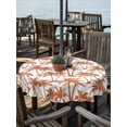 thumbnail image 2 of Outdoor Tablecloth with Umbrella Hole for Patio/Picnic/Party/Camping, Orange Palm Tree Waterproof Table Cloth Round Cover Washable, Summer Tropical Tree Coastal Beach (Dia 54"), 2 of 9