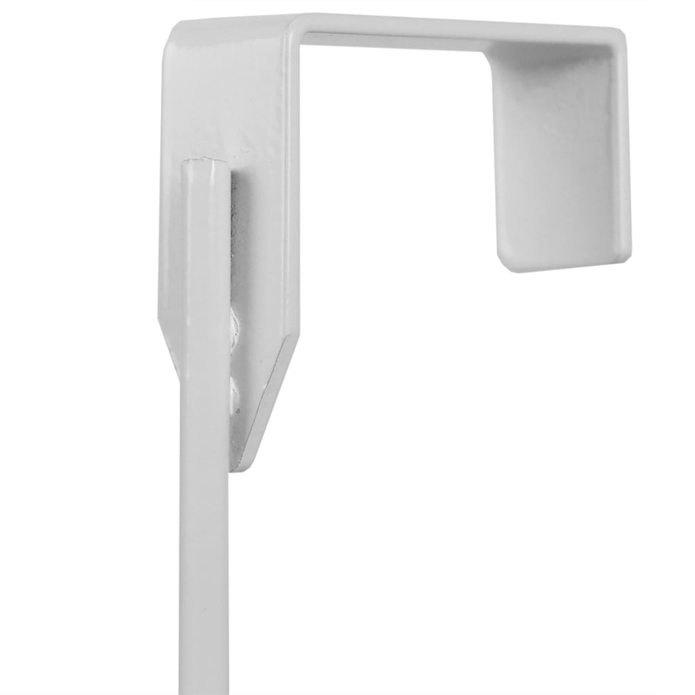 Home Basics Steel 3 Hook Over-The-Door Hanging Rack, White (2 Pack)
