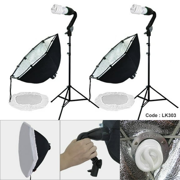24" Photography Photo Equipment Softbox Studio Light Lighting Kit for Studio, Portrait, Video Shooting