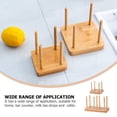 thumbnail image 2 of FESTFENDS Home Use Cup Rack Bamboo Wood 2Pcs 6.48X3.93X3.34in, 2 of 8