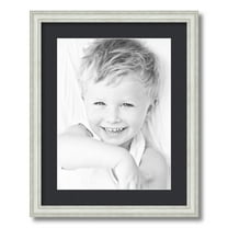 ArtToFrames 16x20 Matted Picture Frame with 12x16 Single Mat Photo Opening Framed in 1.25 Off White Wash on Ash and 2 Black Mat (FWM-4098-16x20)