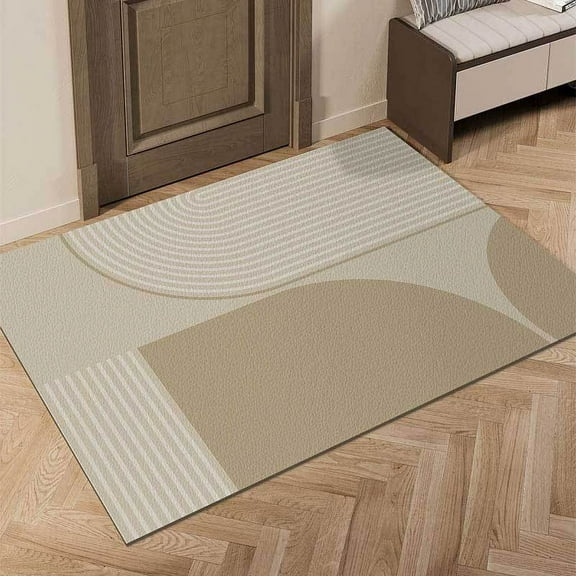 Namzi Bathroom Rug Mat , Non-Slip Plush Shaggy Bath Carpet, Machine Wash Dry, Bath Mats for Bathroom Floor, Tub and Shower, Bathroom Runner Bathmat Accessories Decor, Brown,16*24inch