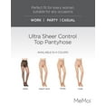 thumbnail image 2 of MeMoi Women's Ultra Sheer 8 Denier Control Top Pantyhose - Womens - Female, Q2, Black, 2 of 12