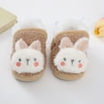 thumbnail image 4 of Boys Girls Cartoon Animals Non Slip Walking Shoes Fleece Lined Cute Slippers Winter Warm Slip On Sneakers, 4 of 5