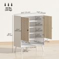 thumbnail image 3 of HOMCOM Armoire de Rangement pour Chaussures, Armoire à Chaussures à 5 Niveaux avec Portes, Ton Naturel, 3 of 10